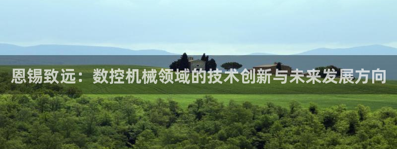 天辰娱乐：恩锡致远：数控机械领域的技术创新与未来发展方向
